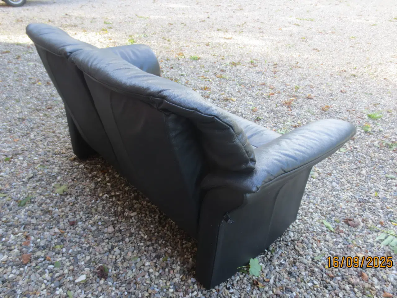 Billede 5 - 1 stk 2 Personer Hjort Knudsen Sofa Sort Læder