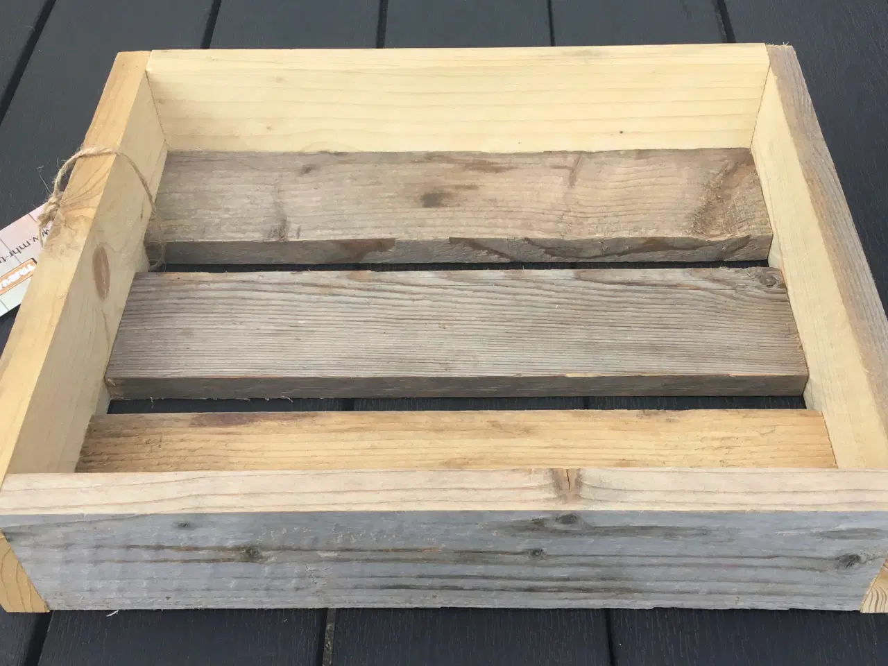 Billede 6 - Bakke i genbrugstræ fyr 29 x 36 cm