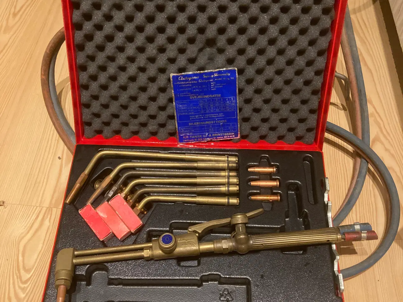 Billede 2 - Autogen svejse- og skæresæt med gasflasker (m gas)
