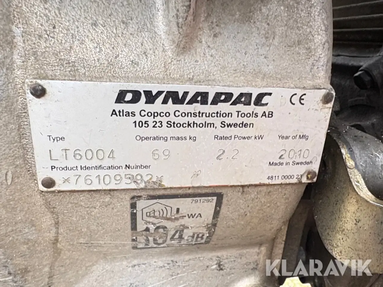 Billede 5 - Pladevibrator Dynapac Lt6004
