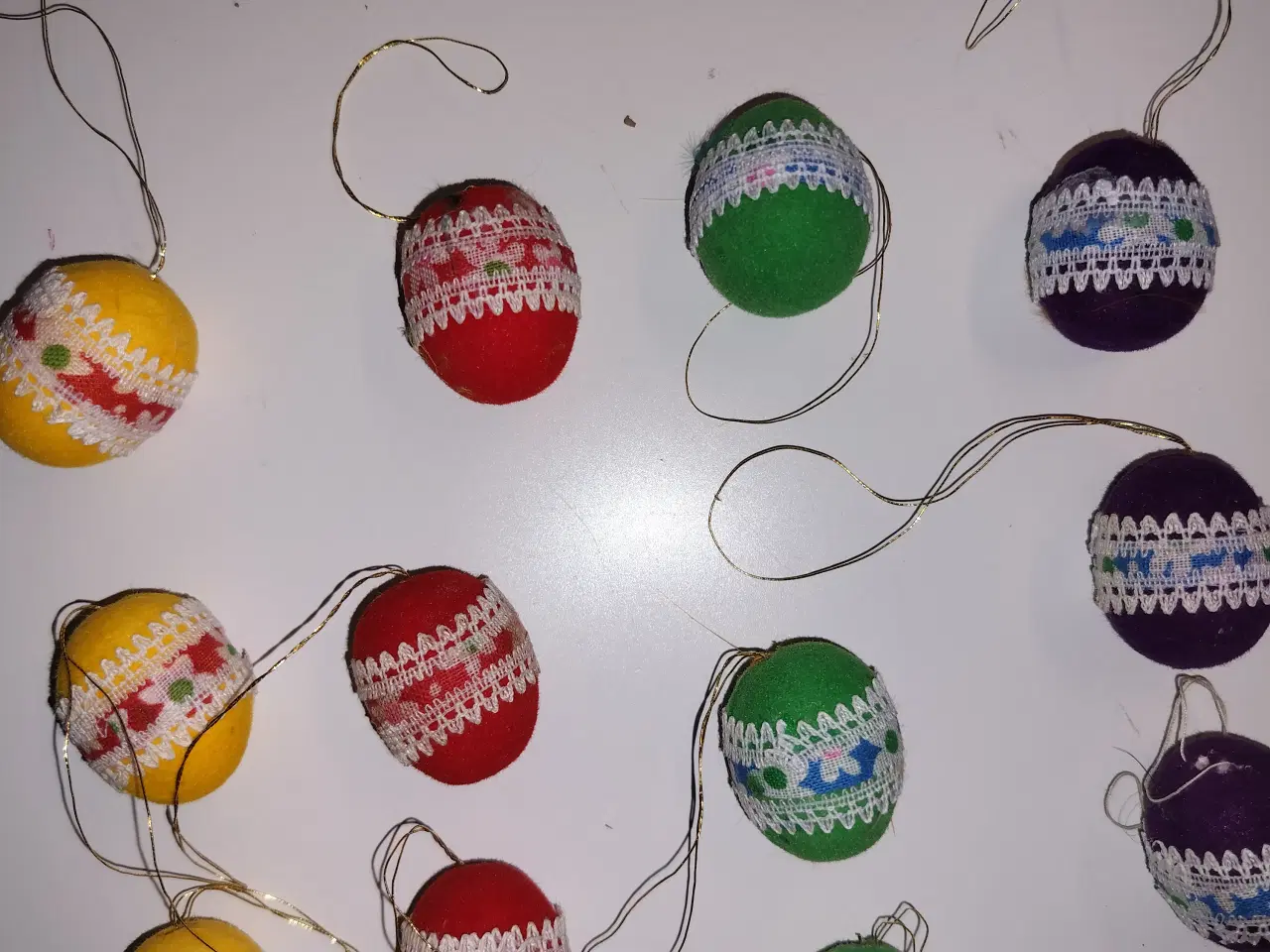 Billede 3 - 12 stk Påskeæg retro i stof