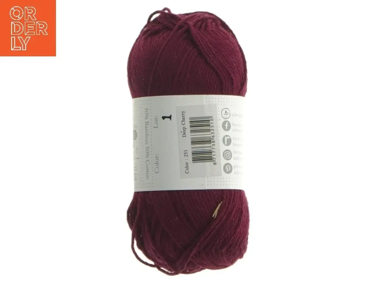 Billede 3 - bambusgarn, vinrød fra Scheepies (str.  150 m cm)