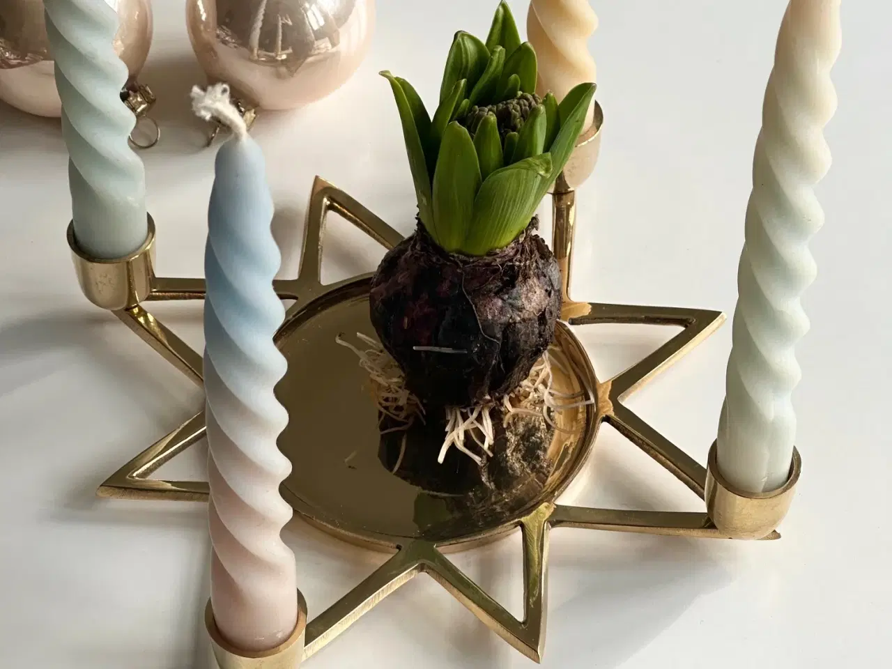 Billede 2 - Adventsstage, stjerneformet messing