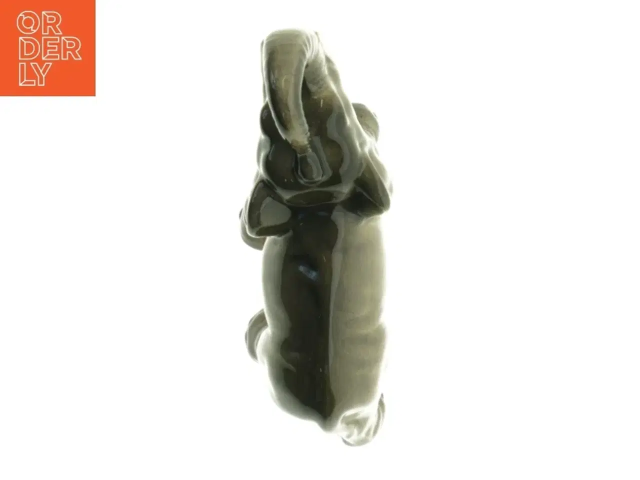 Billede 3 - Elefant med løftet snabel i porcelæn (str. 17 x 15 cm)