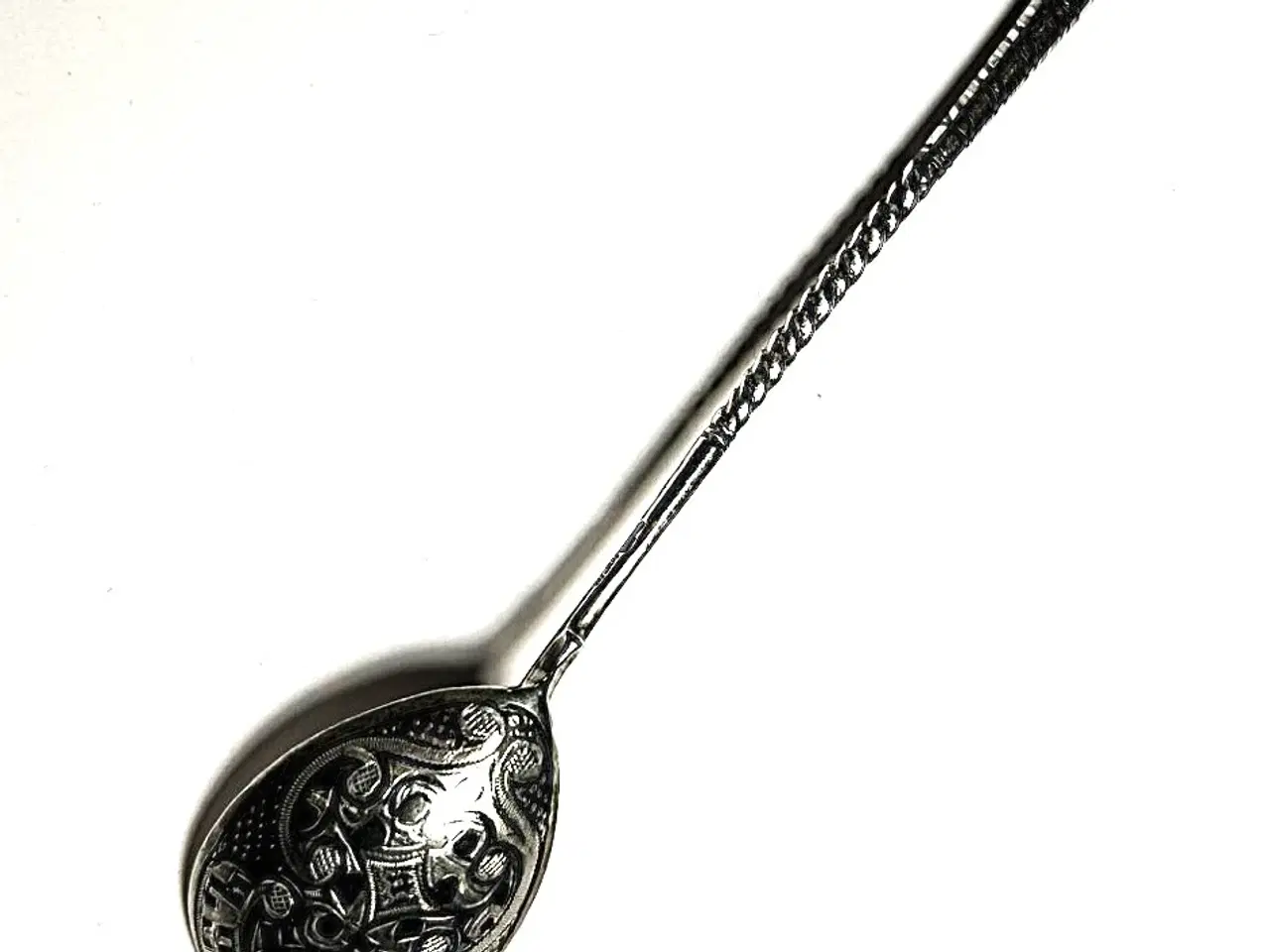 Billede 3 - Russisk sølvske med emalje.