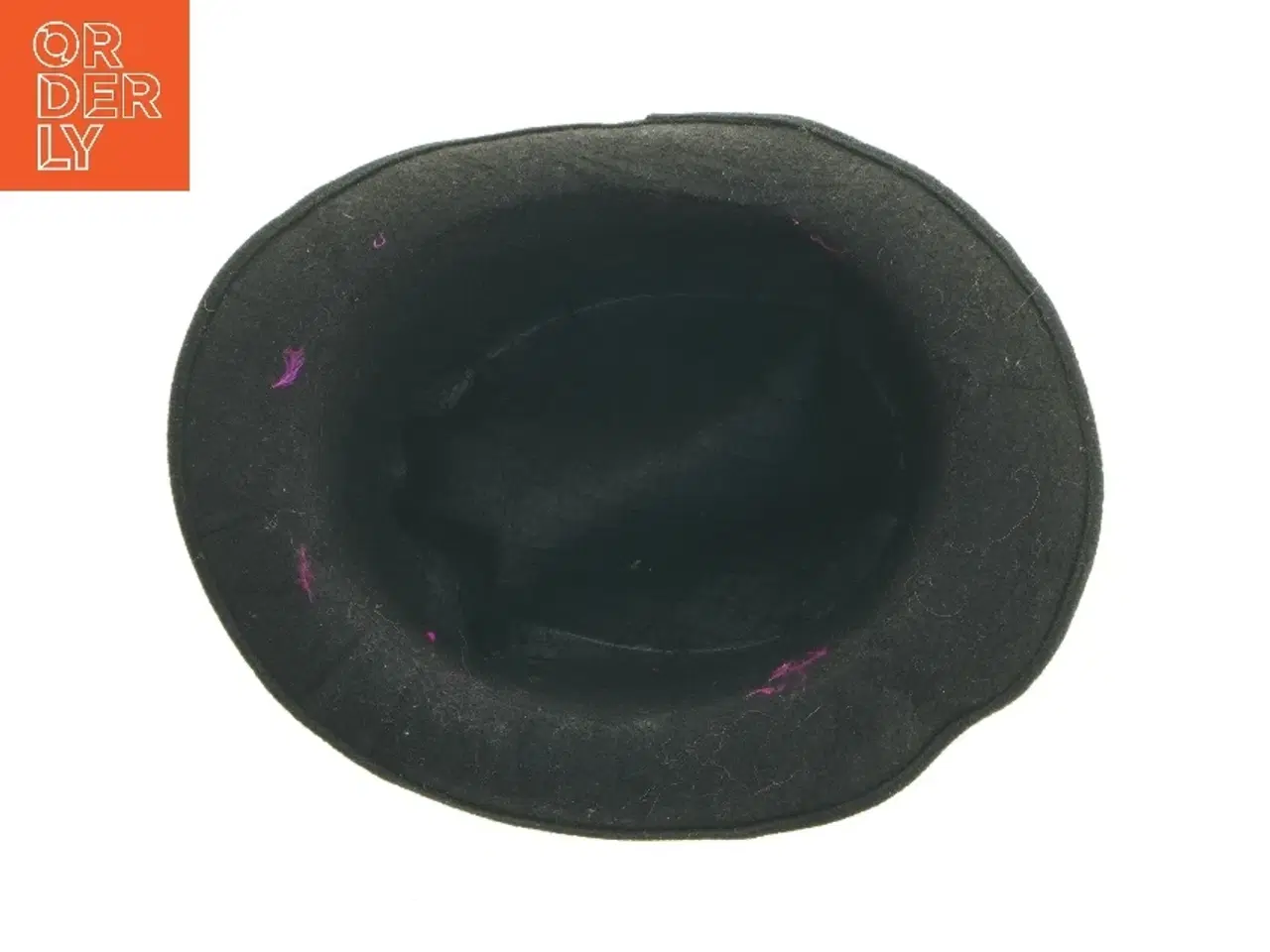 Billede 4 - Sort hat med dekorativ bånd (str. Ø 18 cm)