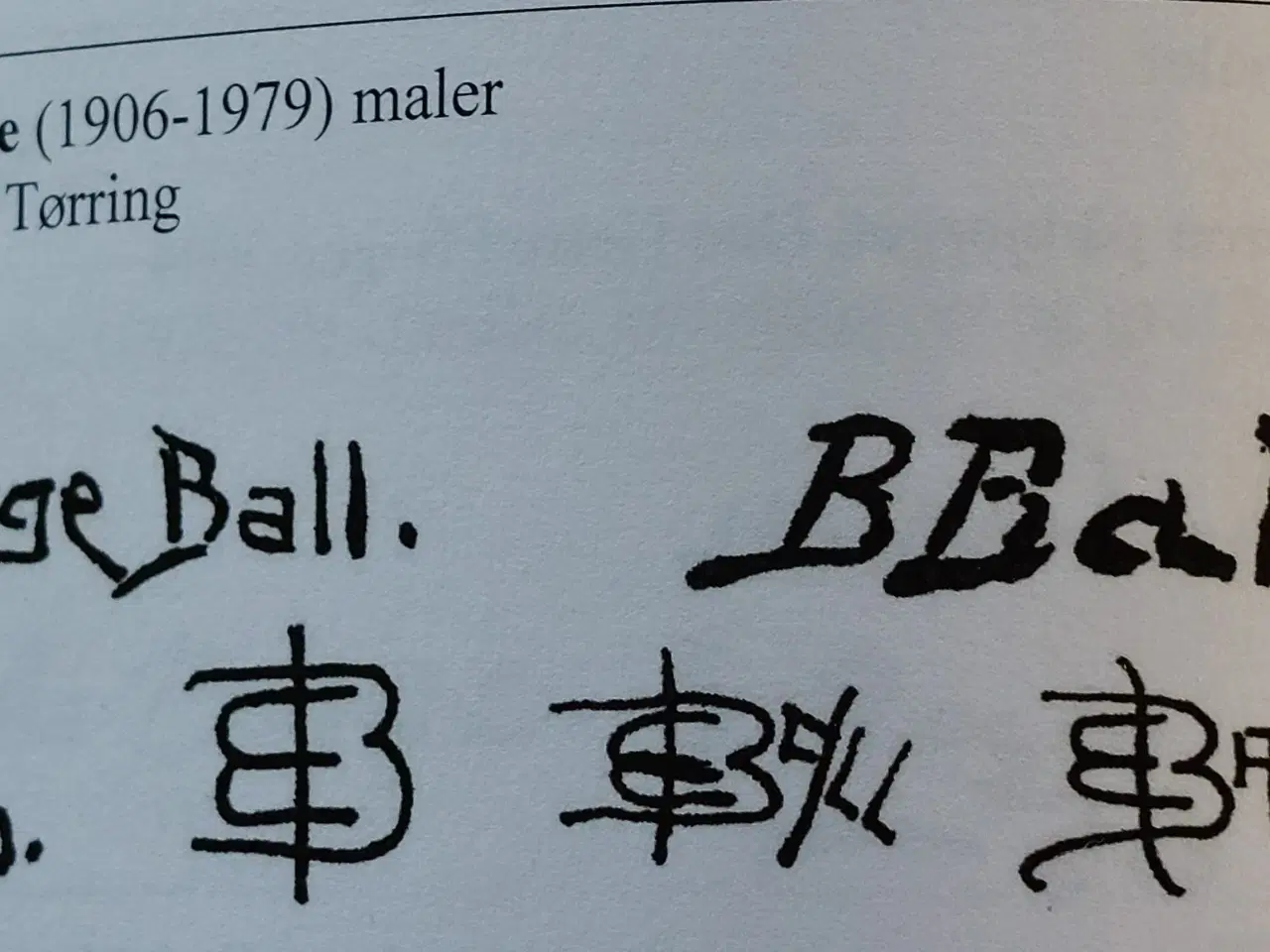 Billede 5 - BØRGE BALL ( 1906-1979 ) oliemaleri