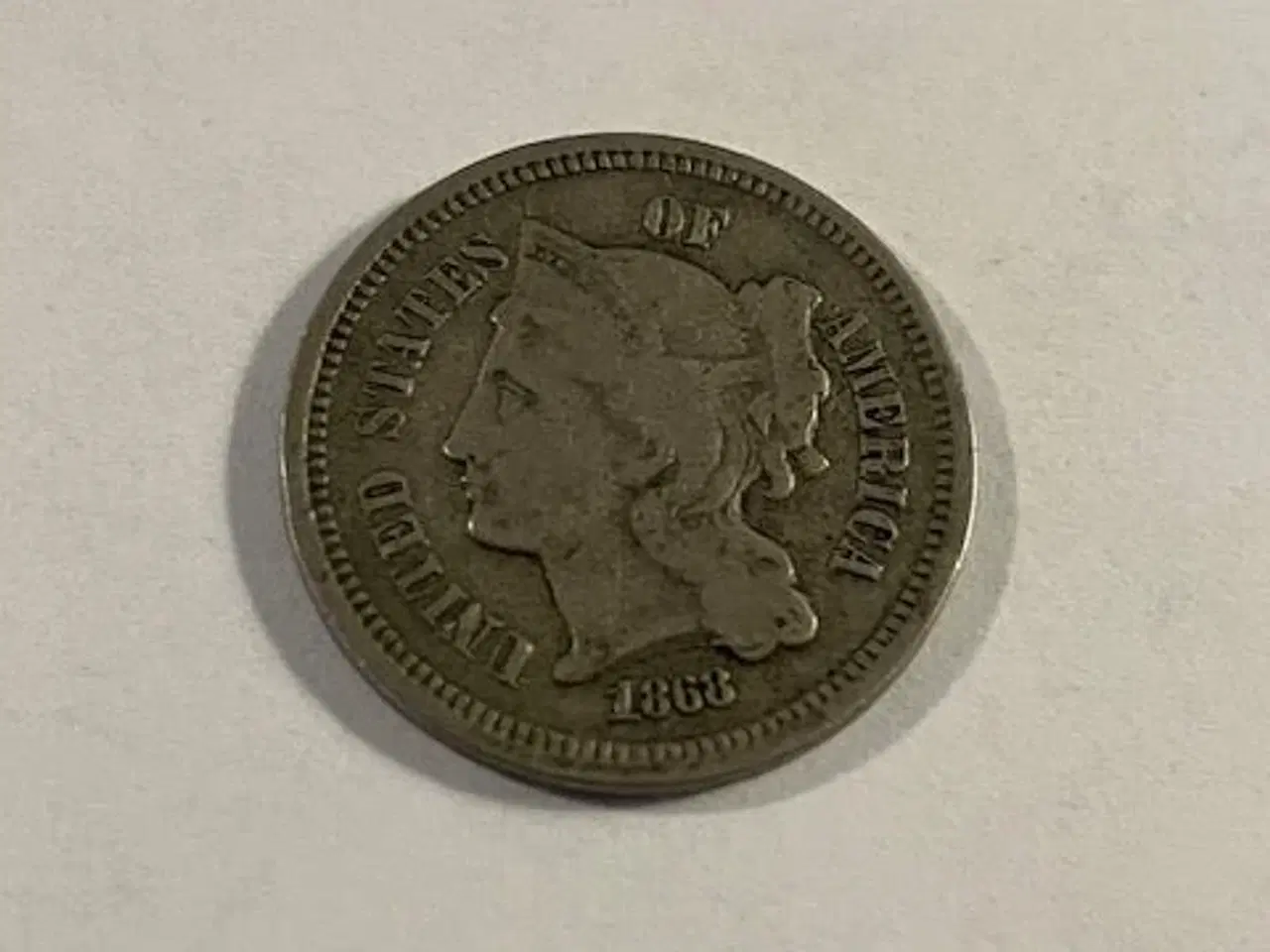 Billede 1 - Three Cent 1868 USA