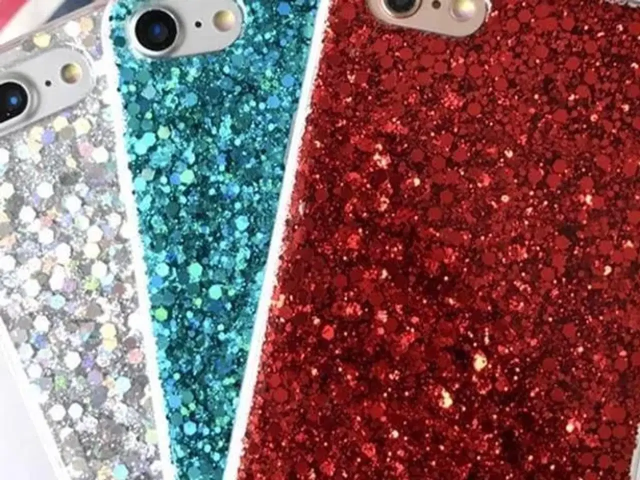 Billede 7 - Rød glimmer cover iPhone 5 SE 6 6s 7 8 P