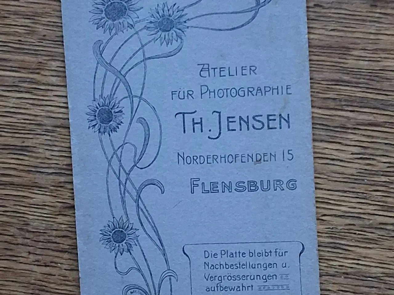 Billede 2 - Antik Fotografi. TH. JENSEN. FLENSBURG.
