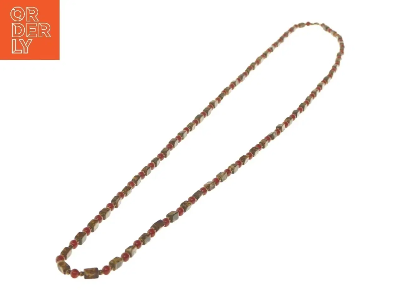 Billede 4 - Lang halskæde med farvede perler (str. 124 cm)