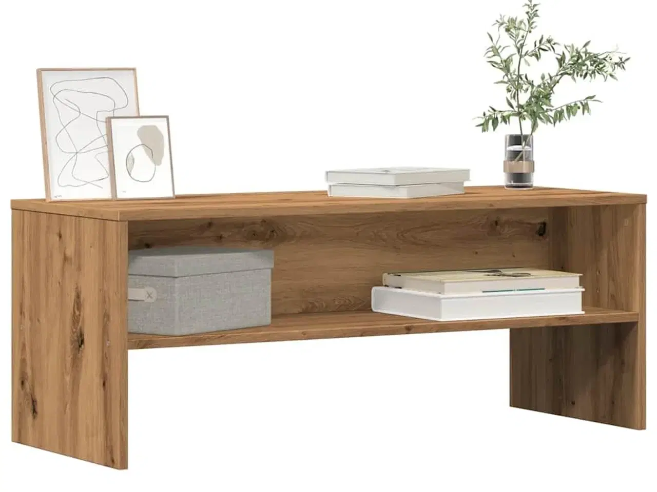 Billede 3 - Tv-bord 100x40x40 cm konstrueret træ kunsteg