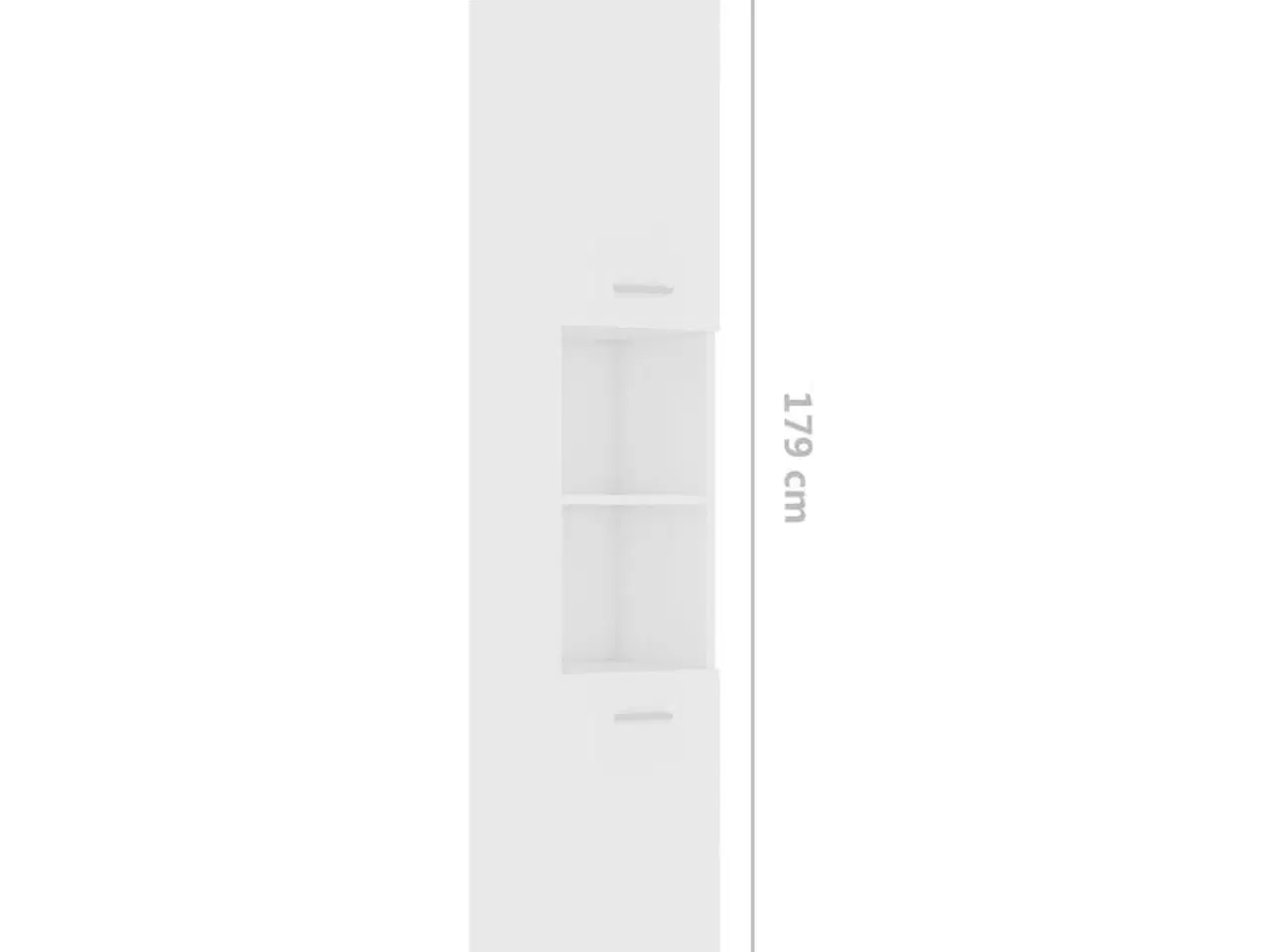 Billede 8 - Badeværelsesskab 30x30x179 cm konstrueret træ hvid