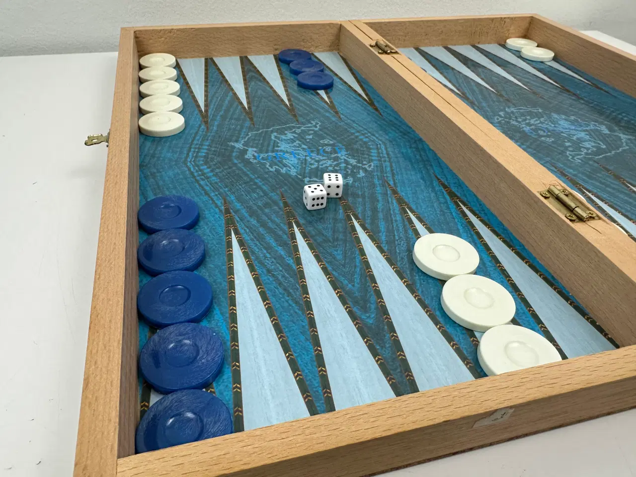 Billede 3 - Stort backgammon i trækasse