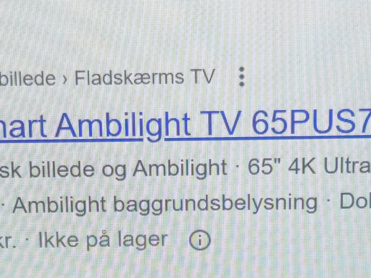 Billede 2 - 65" Philips 4K Ultra HD ambilight
