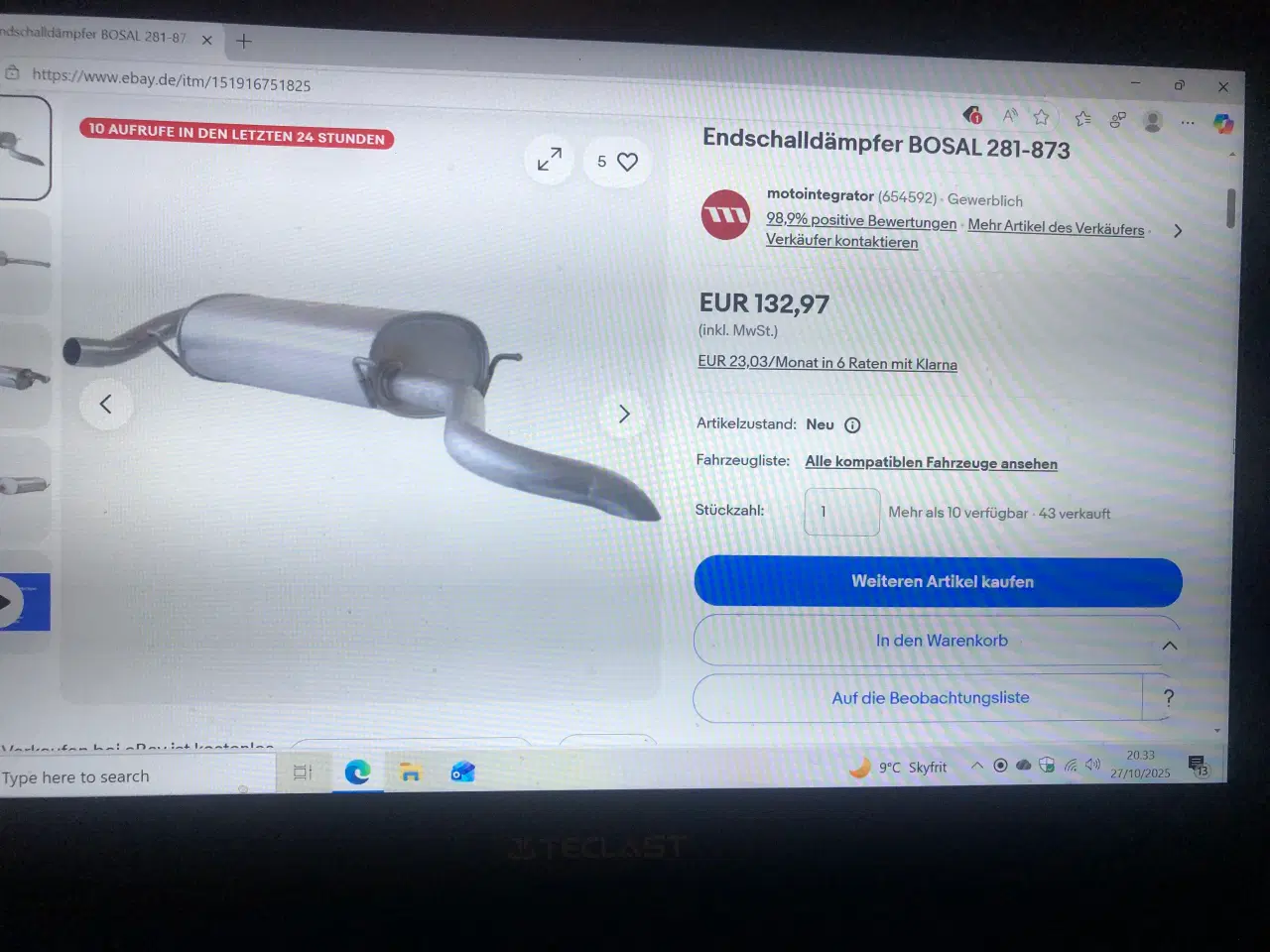 Billede 8 - Bagpotte Fiat Ducato/Peugeot/Citroën