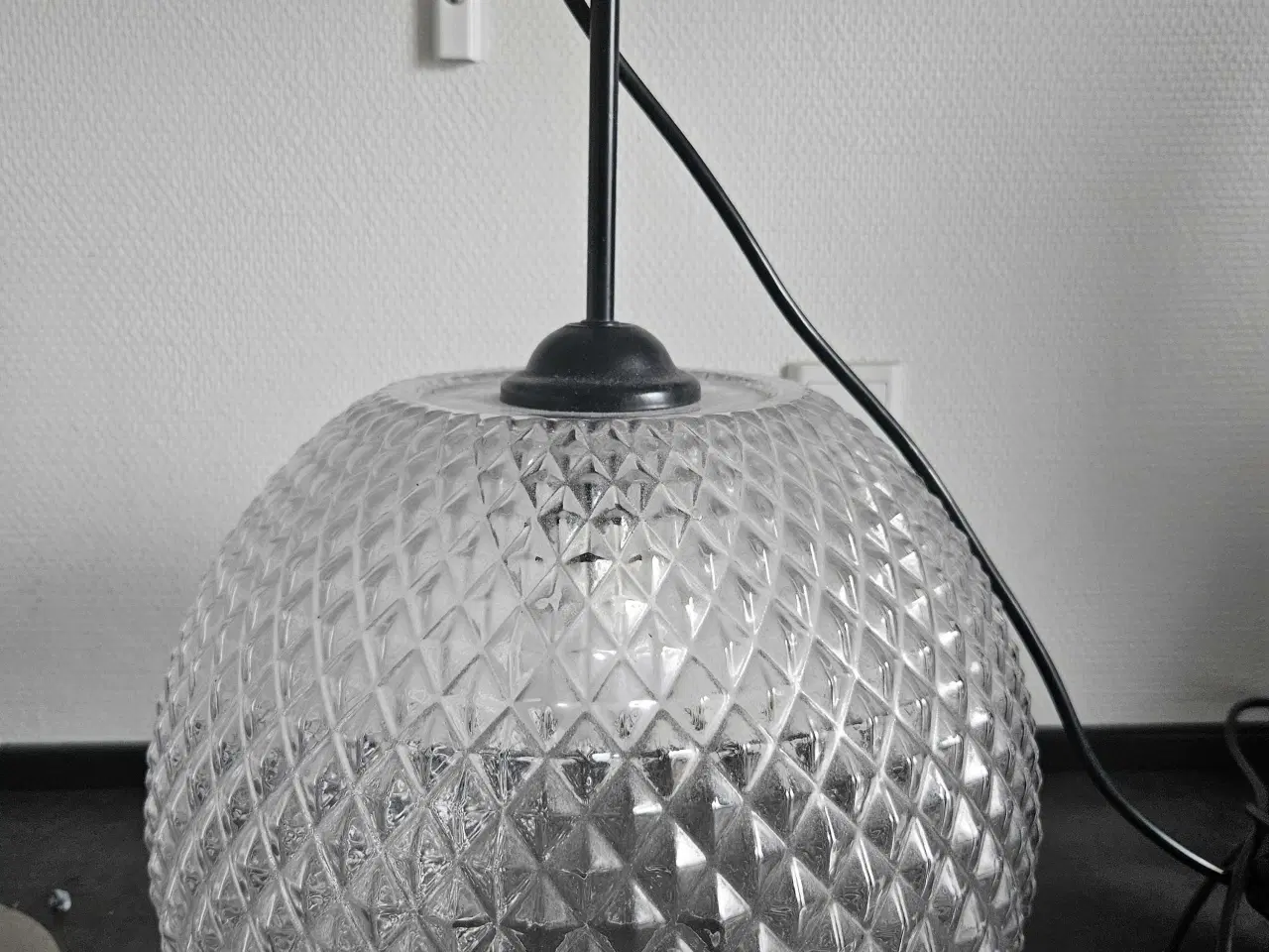 Billede 3 - Spisebordslampe i glas