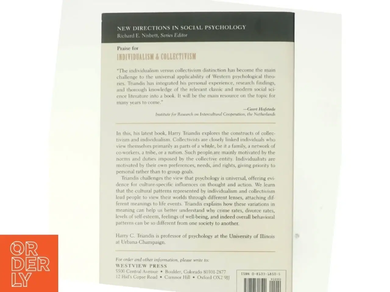 Billede 3 - Individualism And Collectivism af Harry C Triandis (Bog)