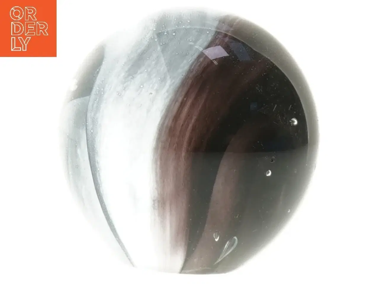 Billede 1 - Tung marmor - Glaskugle dekoration fra Bahne (str. Ø 10 cm)