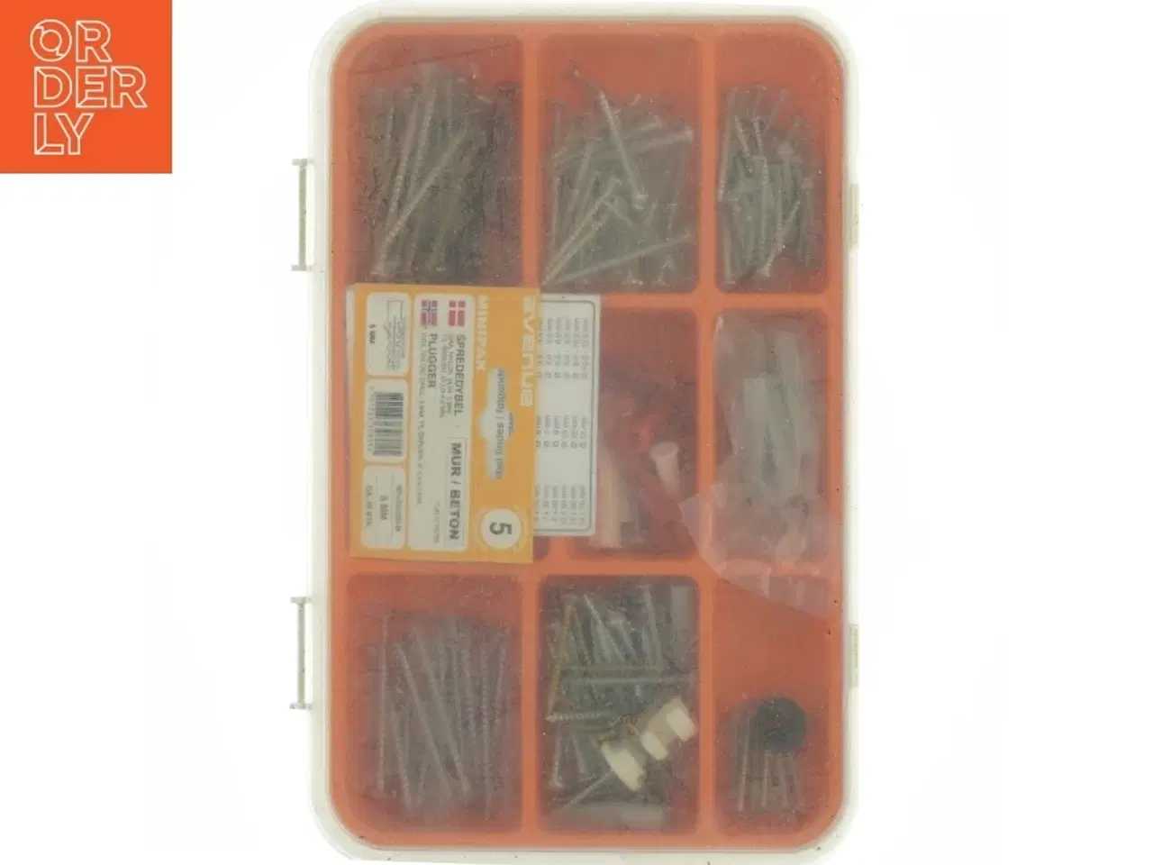 Billede 4 - Skruer og rawlplugs sæt i opbevaringsboks fra Ikea (str. 27,5 x 17,5 cm)