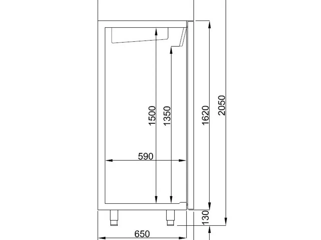 Billede 2 - Professionel industrifryseskab – 140x70x205 cm