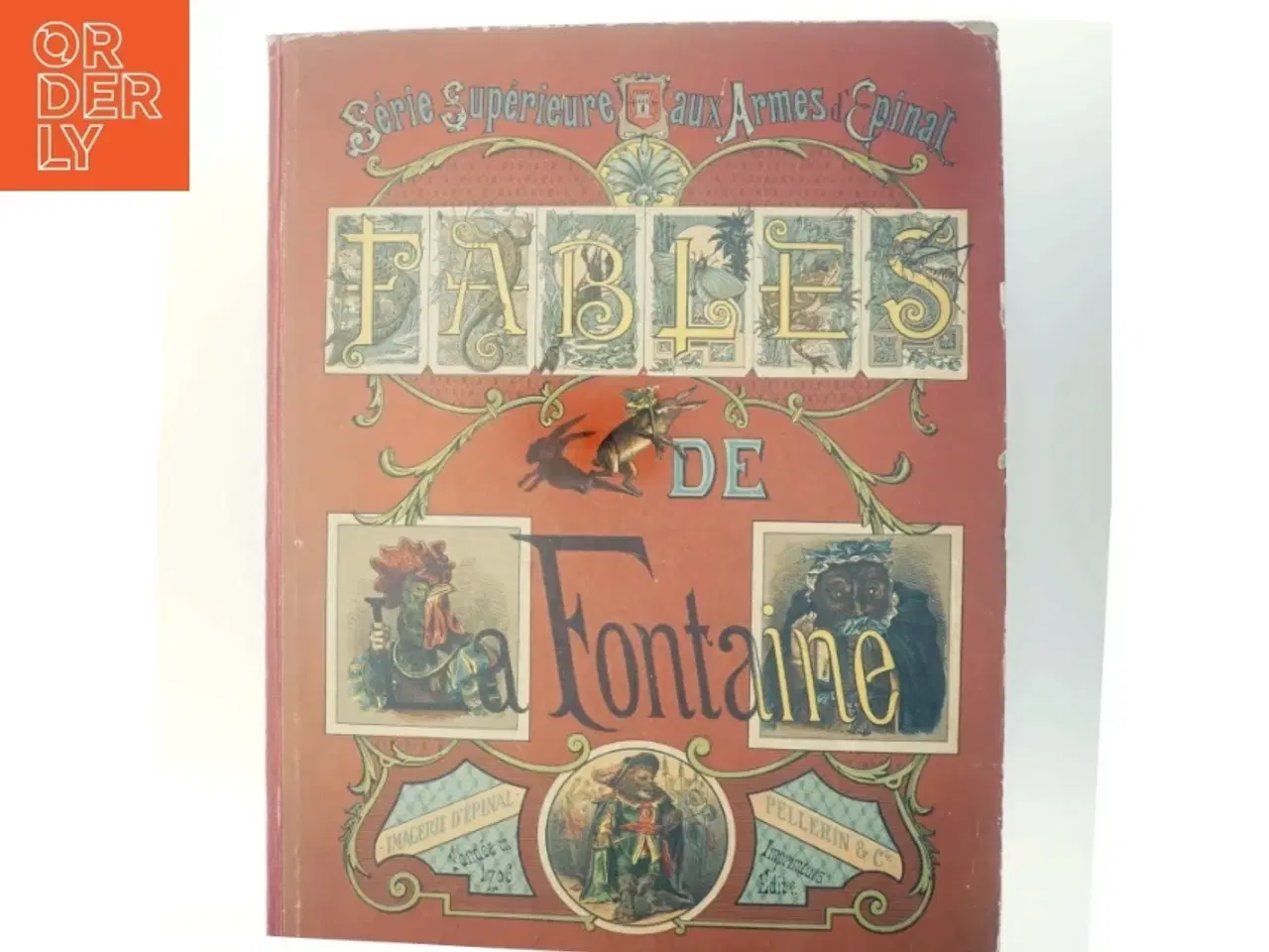 Billede 3 - Antik &#39;Fables de La Fontaine&#39; bog