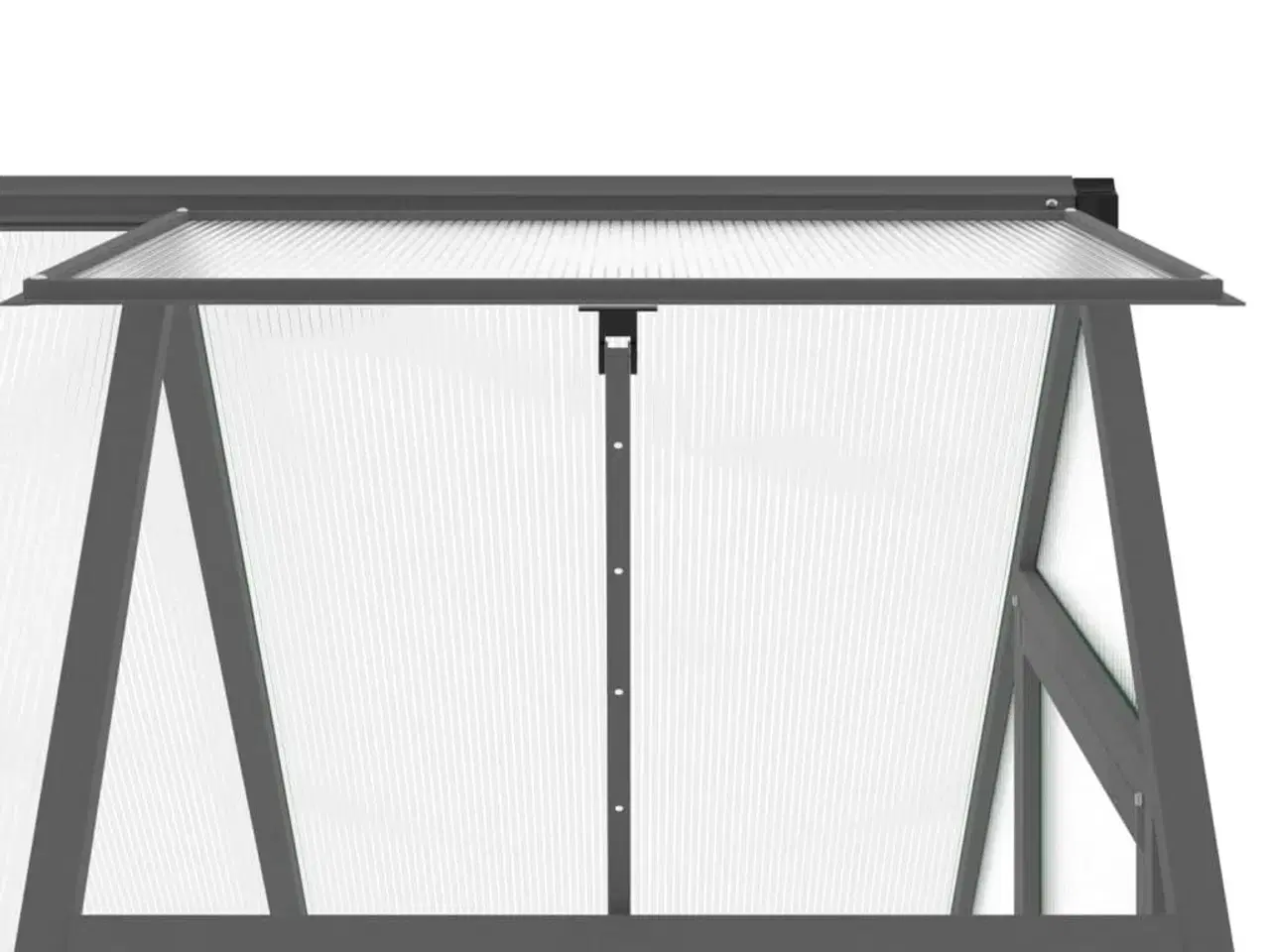 Billede 9 - Drivhus med fundamentramme 169x114x202 cm aluminium antracitgrå