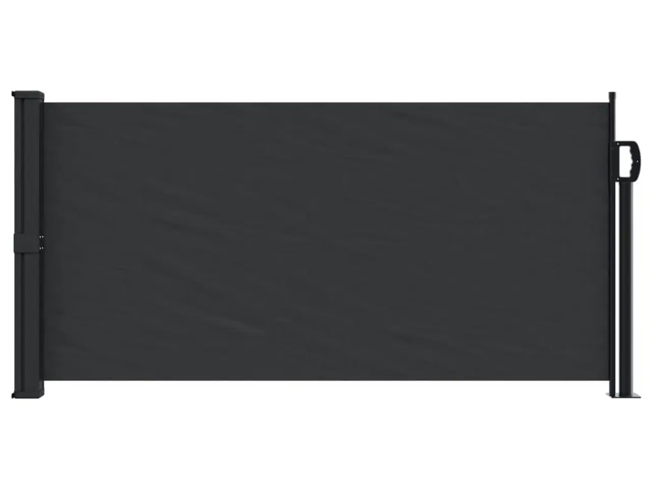 Billede 3 - Sidemarkise 100x500 cm sammenrullelig sort