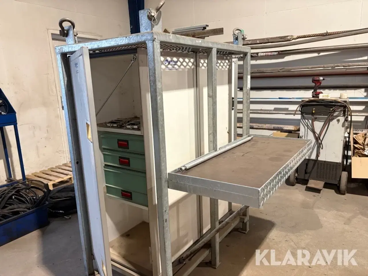 Billede 1 - Arbejds skab med bord Hymaco Cranes