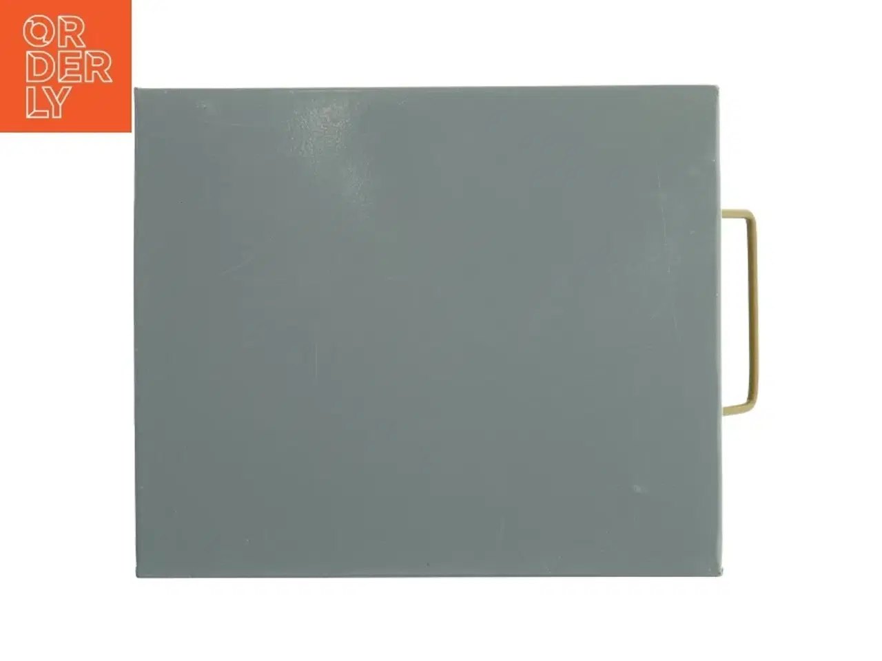 Billede 5 - Grå metal opbevaringsboks (str. 25 x 20 cm h 18 cm)