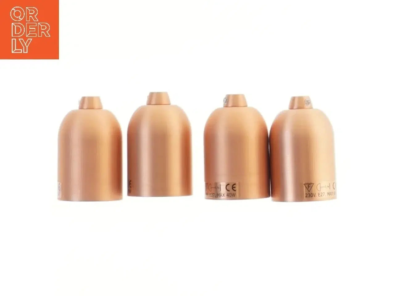 Billede 1 - Sæt af 4 lampefatninger E27 (str. 4 stk 7x4 cm)