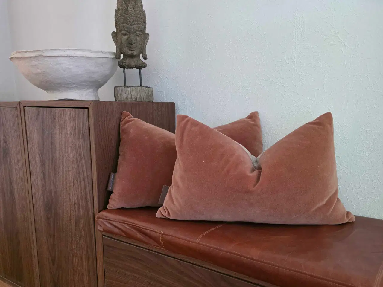 Billede 1 - 2 stk. pudebetræk Cozy Living cognacfarve