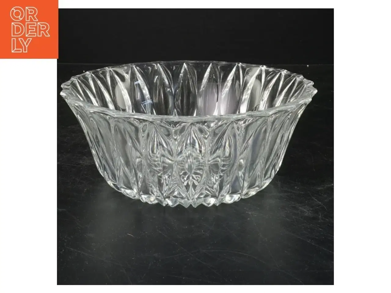 Billede 1 - Glas skål med dekorative mønstre