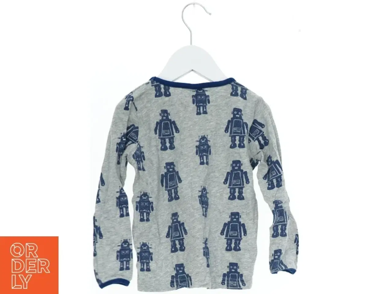 Billede 2 - Langærmet T-shirt med robotprint fra Småfolk (str. 98)