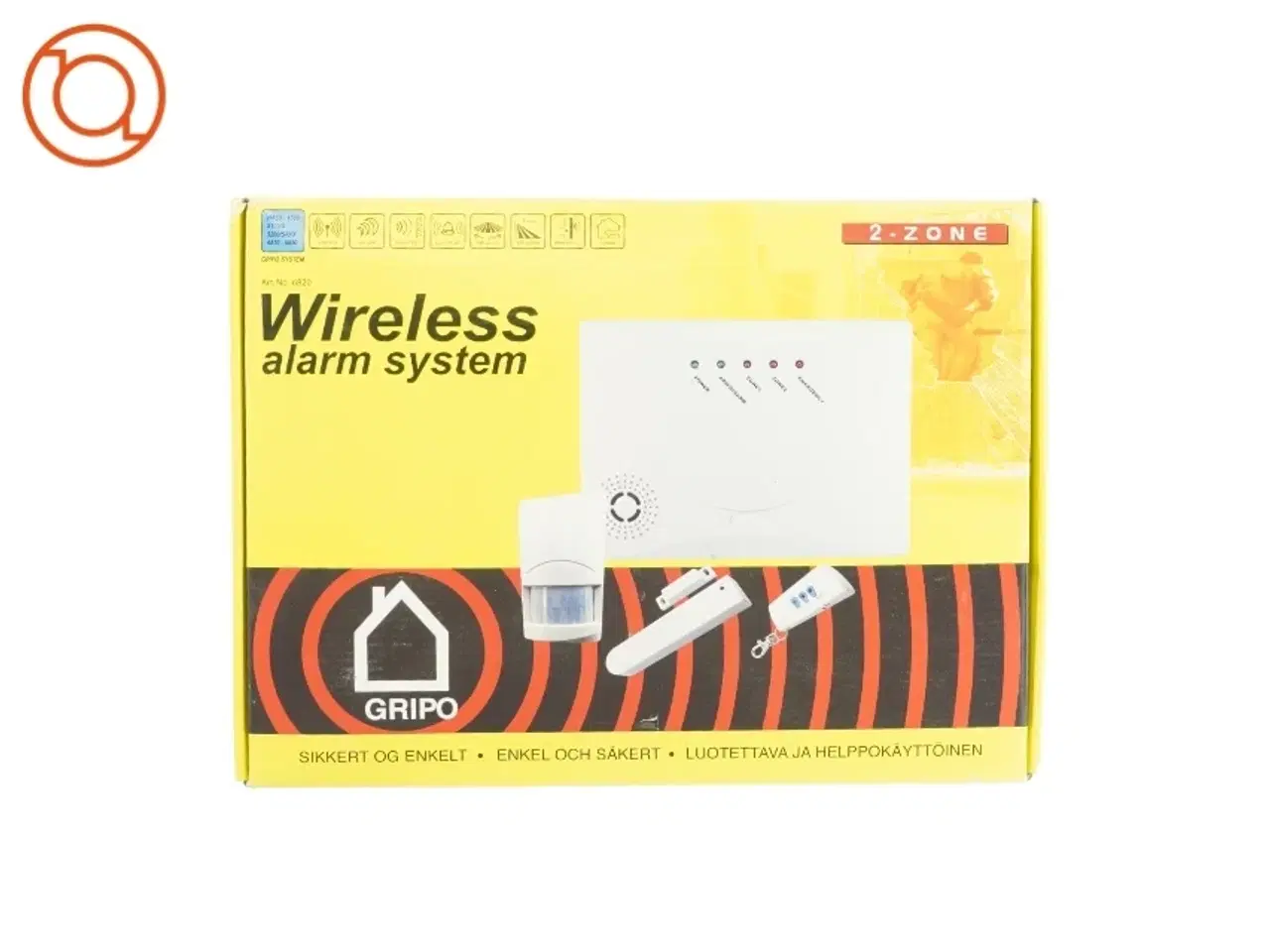 Billede 1 - Alarmsystem, trådløst fra 2-zone