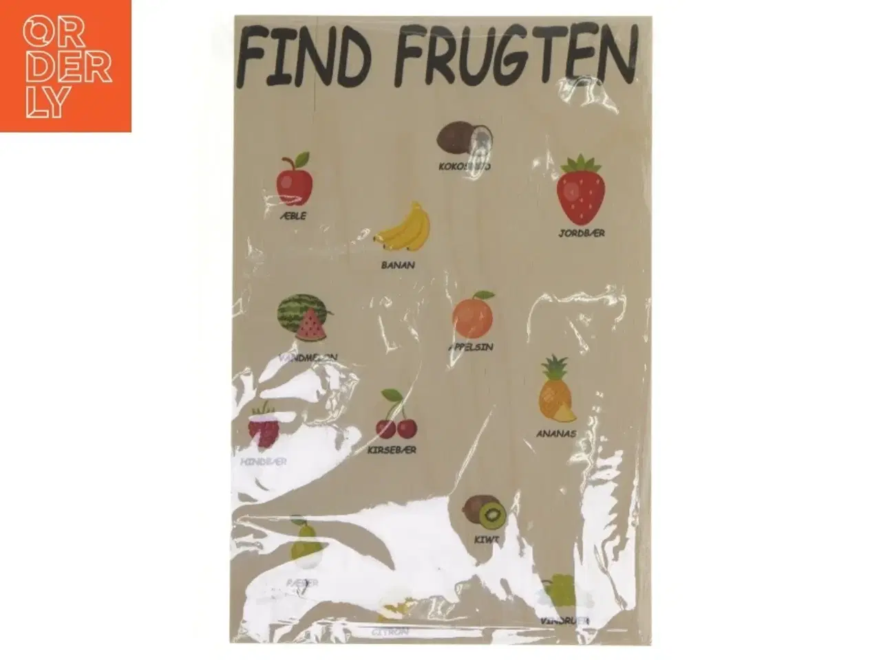 Billede 1 - Find Frugten træplade til børn fra Mbdesign (str. 30x20 cm)