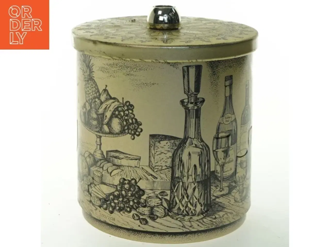 Billede 1 - Vintage opbevaringsdåse med låg (str. 16 cm)