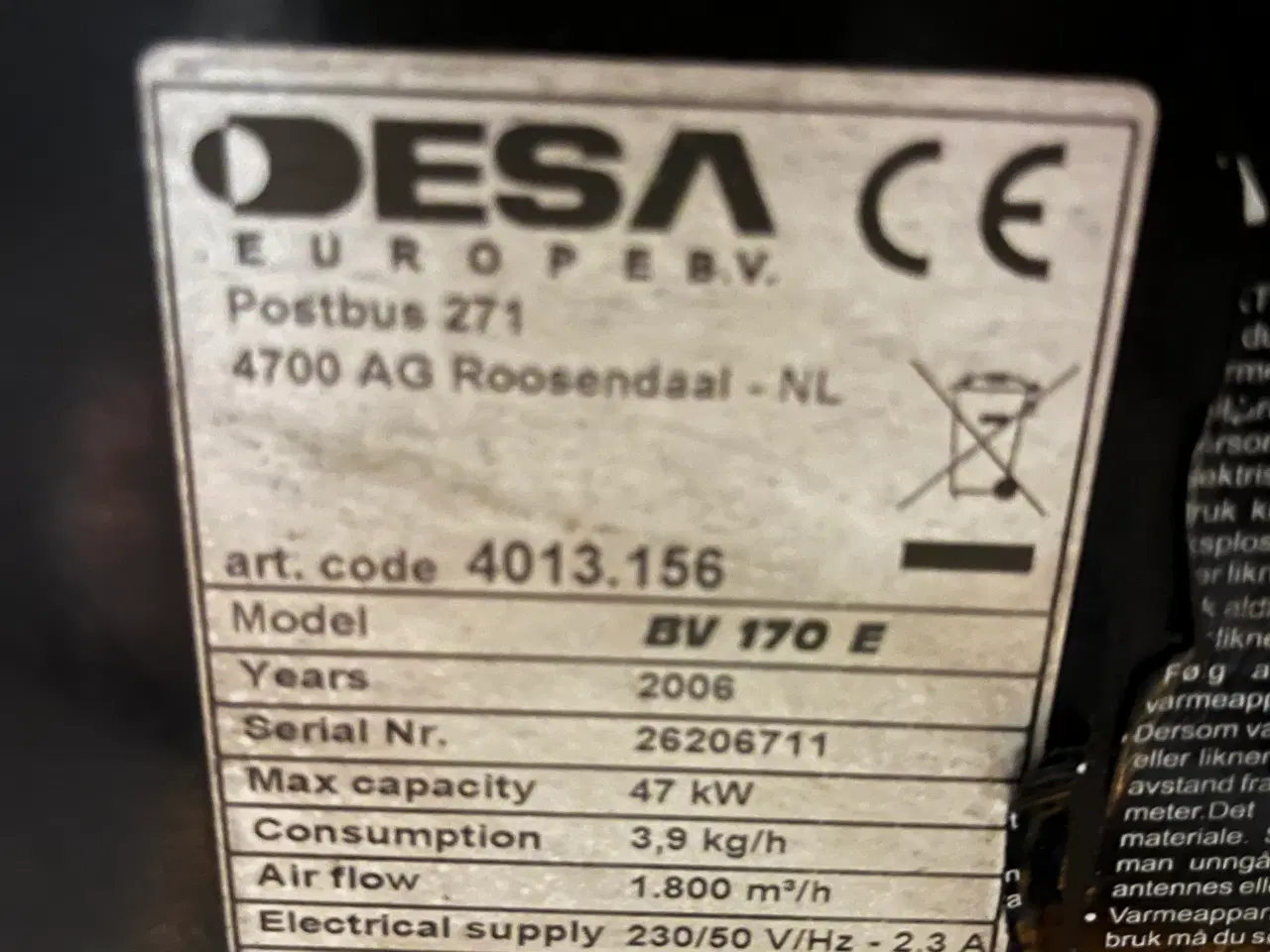 Billede 5 - Varmekanon master 170E sælges