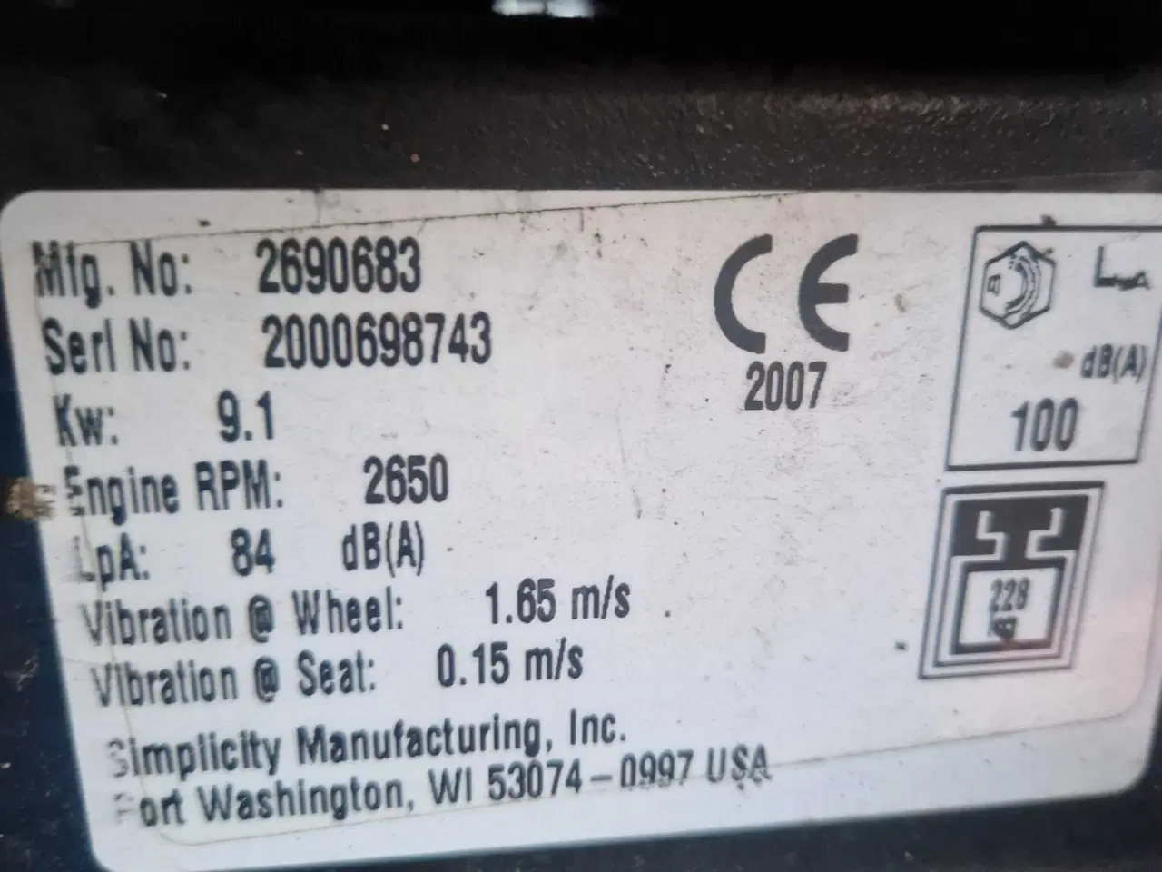 Billede 3 - Havetraktor simplicity 18hp