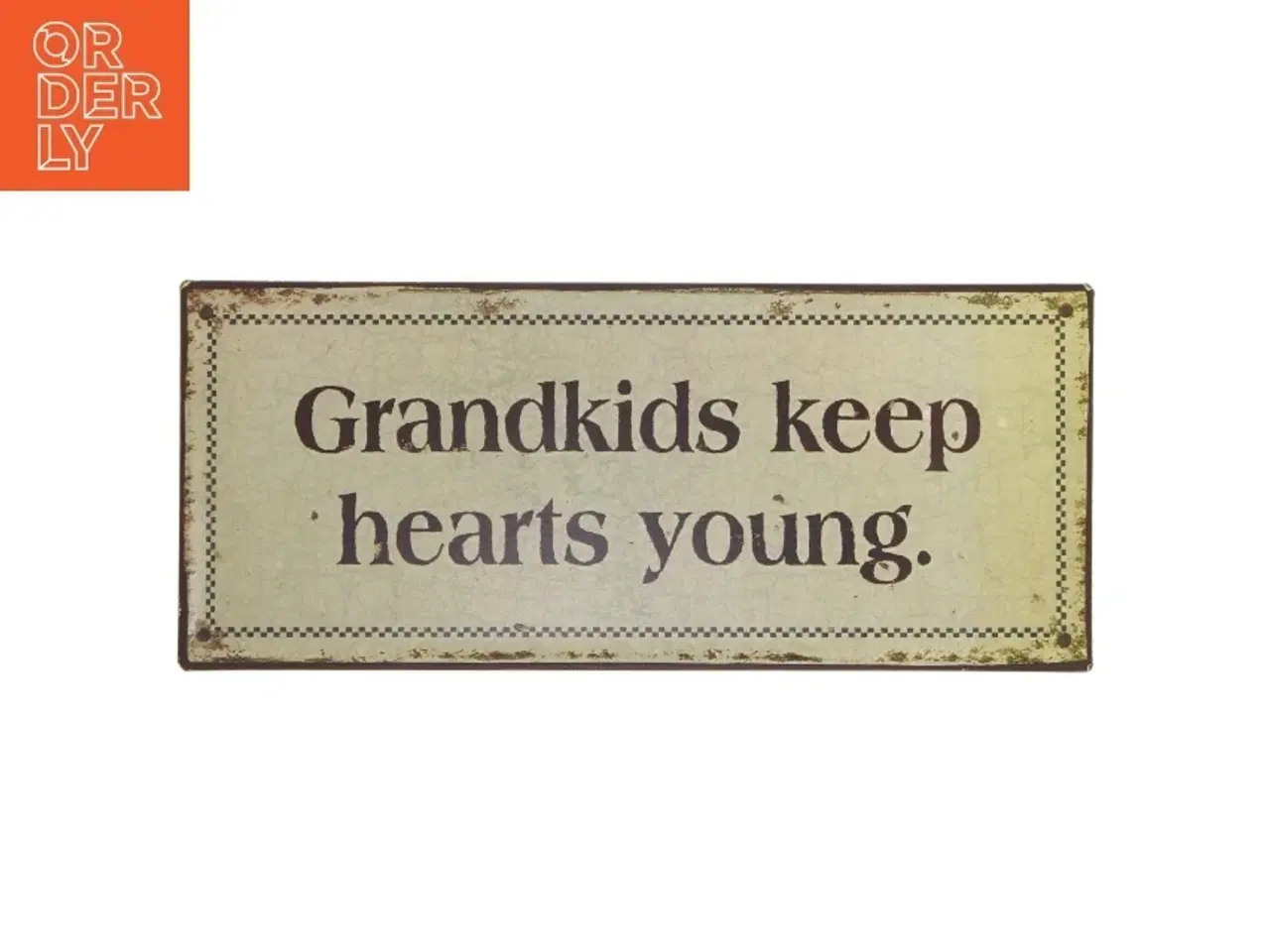 Billede 1 - Metalvægskilt med tekst fra Nordal (str. 30,5x13 cm)