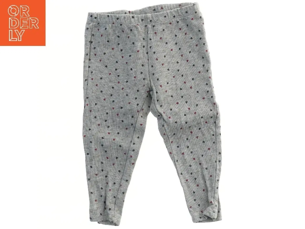 Billede 1 - Grå leggings med hjerteprint fra Fagottino (str. 92)
