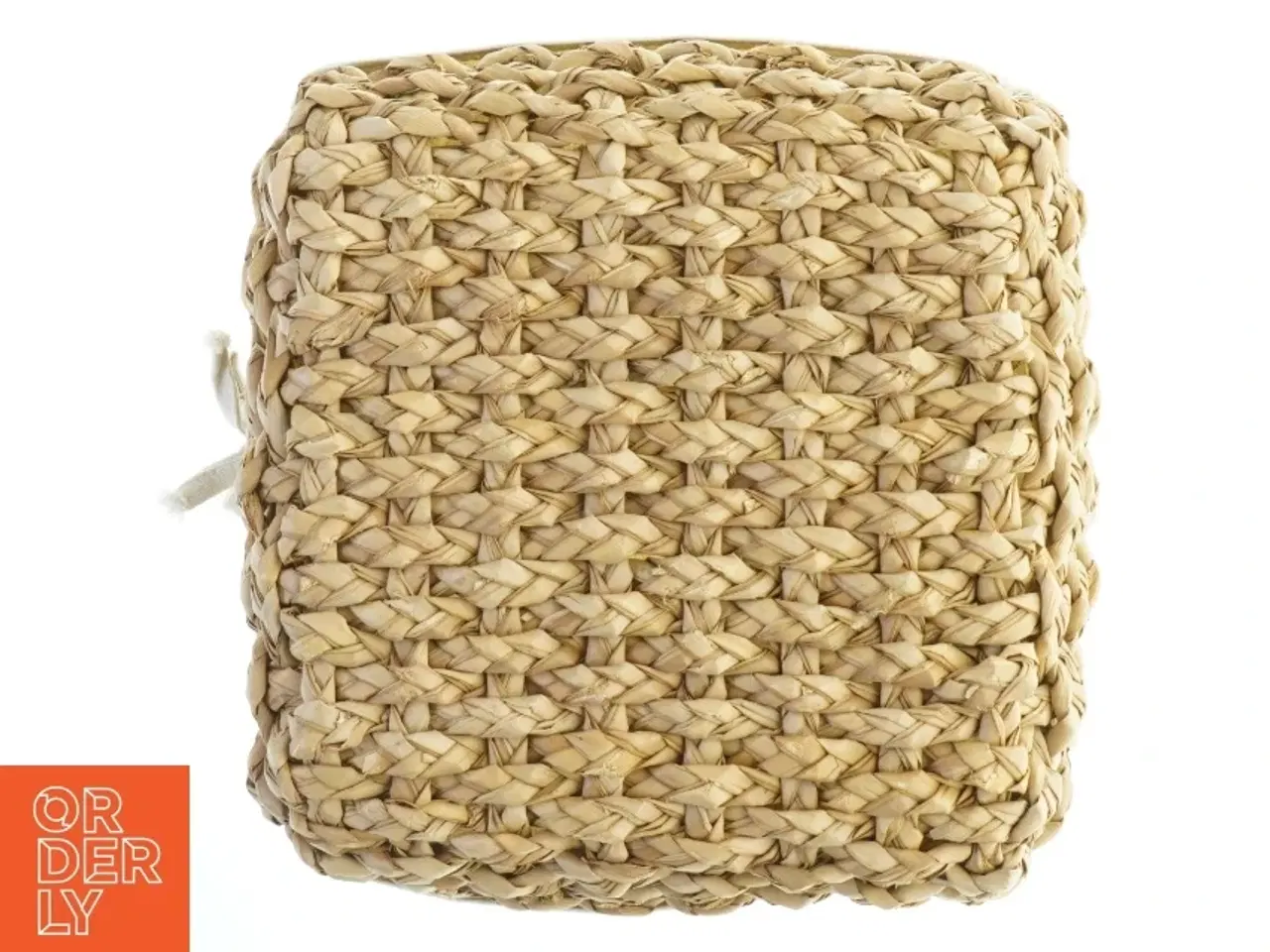 Billede 3 - Flettet kurv med stofindsats (str. 25 x 25 cm)