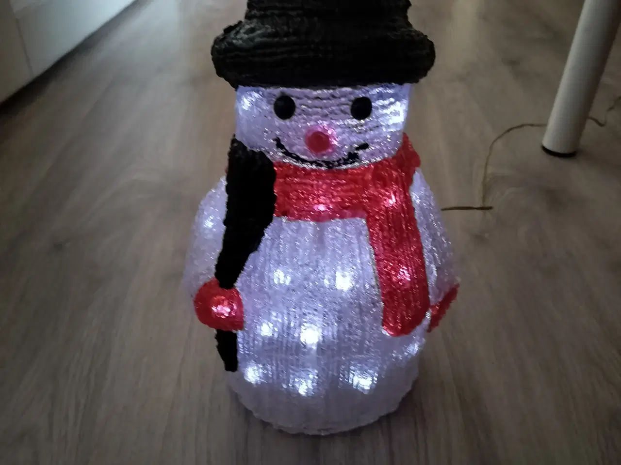 Billede 1 - Gammelt julepynt Acryl snemand med lys i