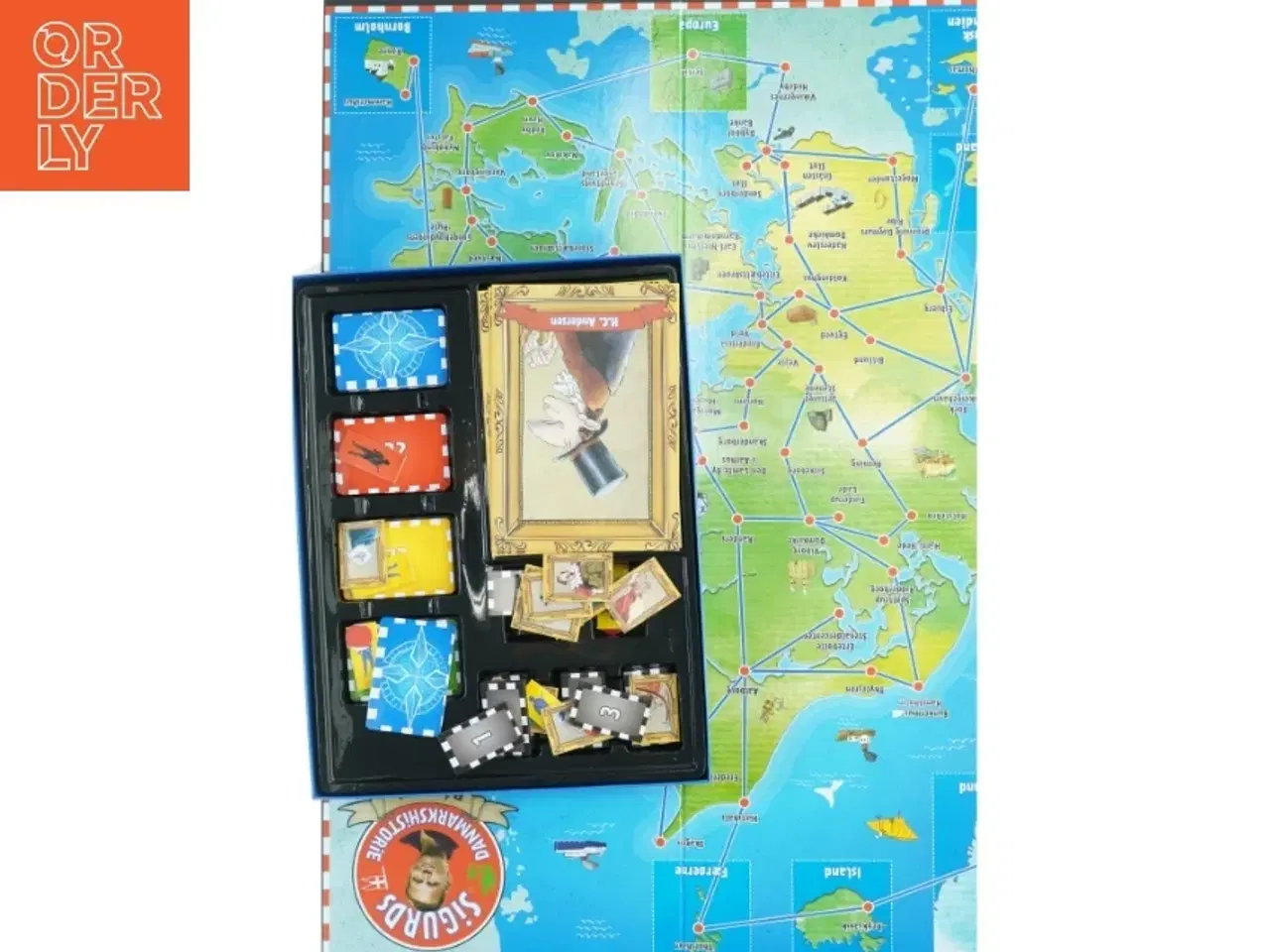 Billede 2 - Brætspil - Sigurds Danmarkshistorie fra Politikkens Forlag (str. 42 x 32 cm)