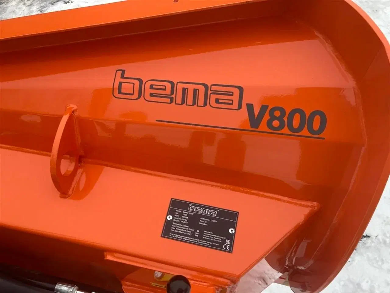 Billede 4 - Bema Bema V800 Sneplov Ophæng for Weidemann med hy.koblinger