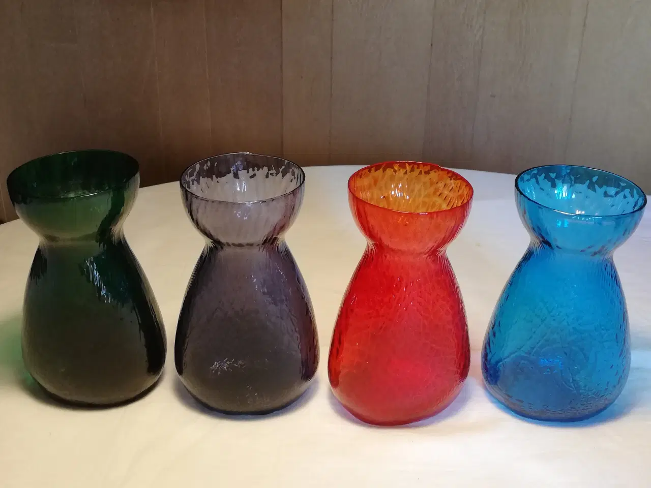 Billede 3 - Hyacintglas ovale hamret fra Kastrup Glasværk