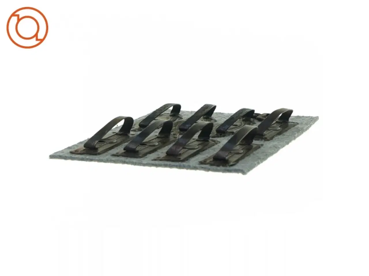 Billede 3 - Beslag samt nøgle, antikke, bruneret messing