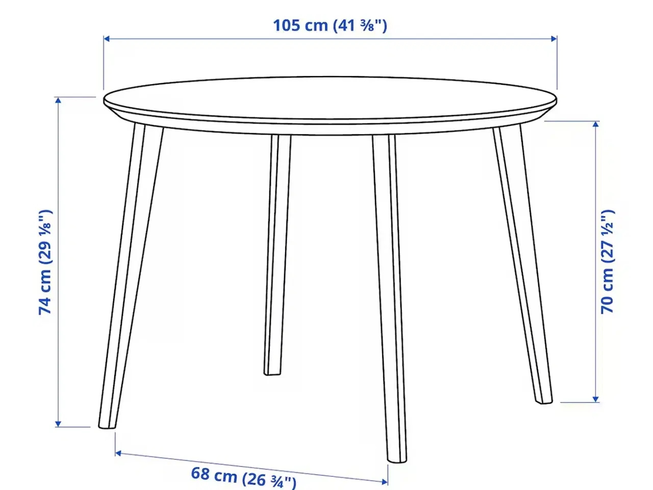 Billede 3 - Spisebord, 105 cm