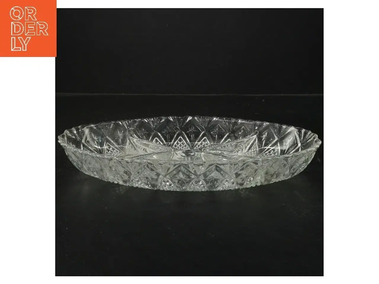 Billede 2 - Glasfad med mønster (str. 29x18,5 cm)