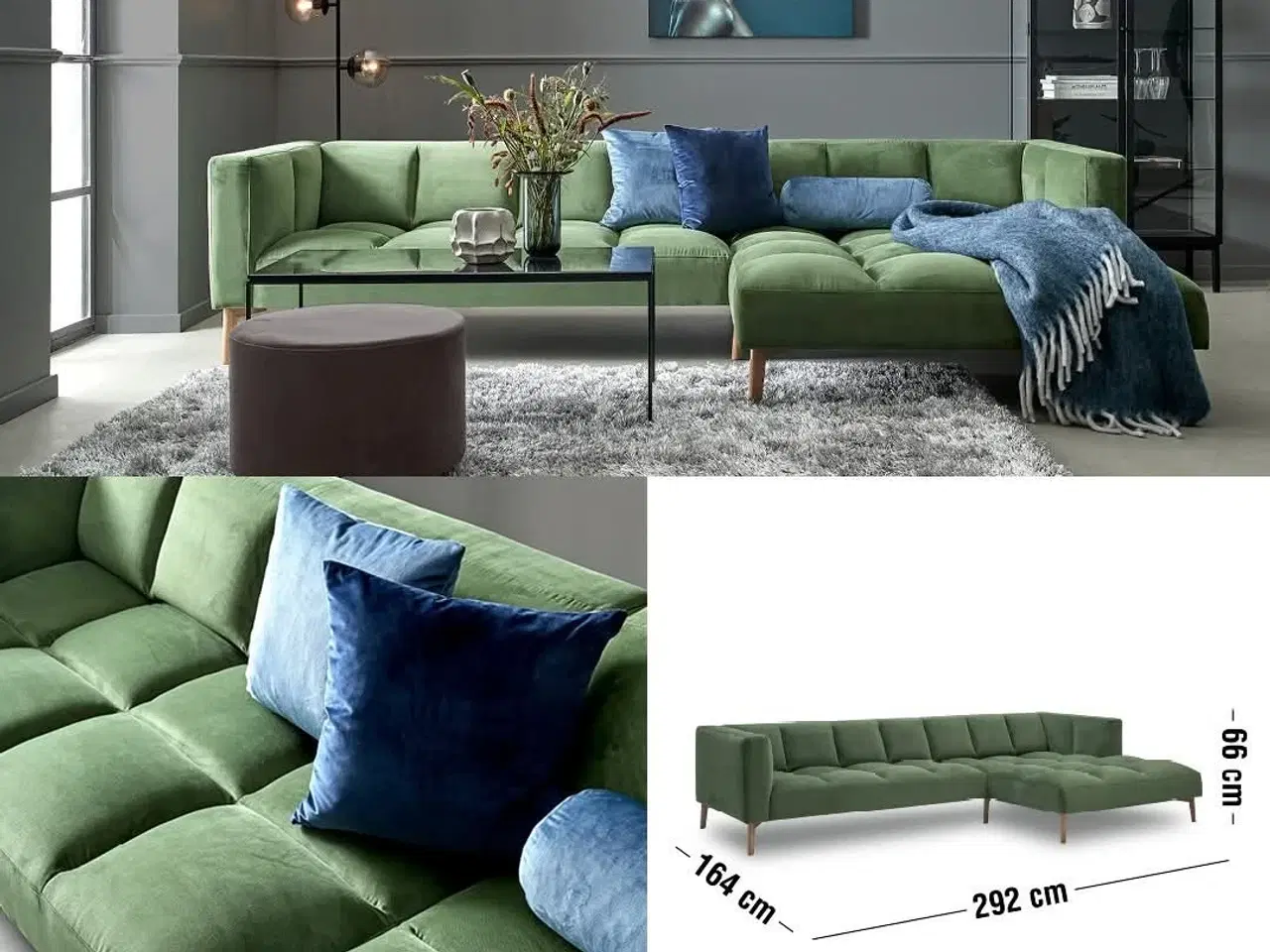 Billede 9 - Sofa med chaiselong 